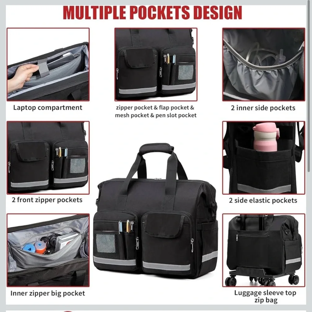 Medical Bag for Doctors, Home Health Nurse Bag and Durable Design - Picture 3 of 7
